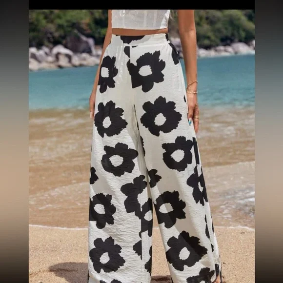 Floral high waisted pants - Picture 2 of 5